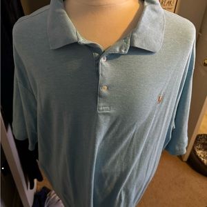 Baby Blue Soft Touch Pique Polo Ralph Lauren Polo Shirt